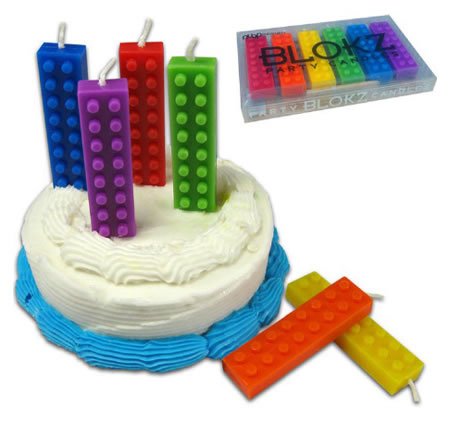cake with Lego Candles